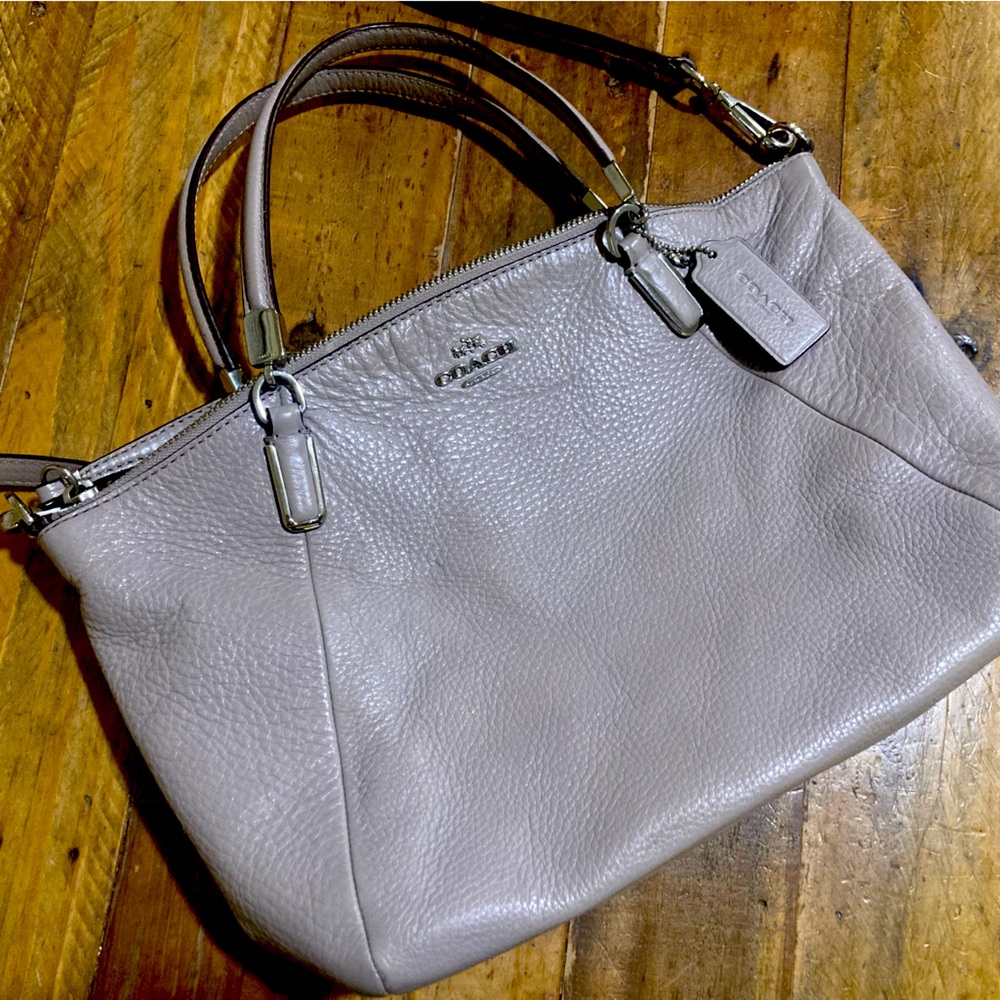 Grey Coach Crossbody bag with handles